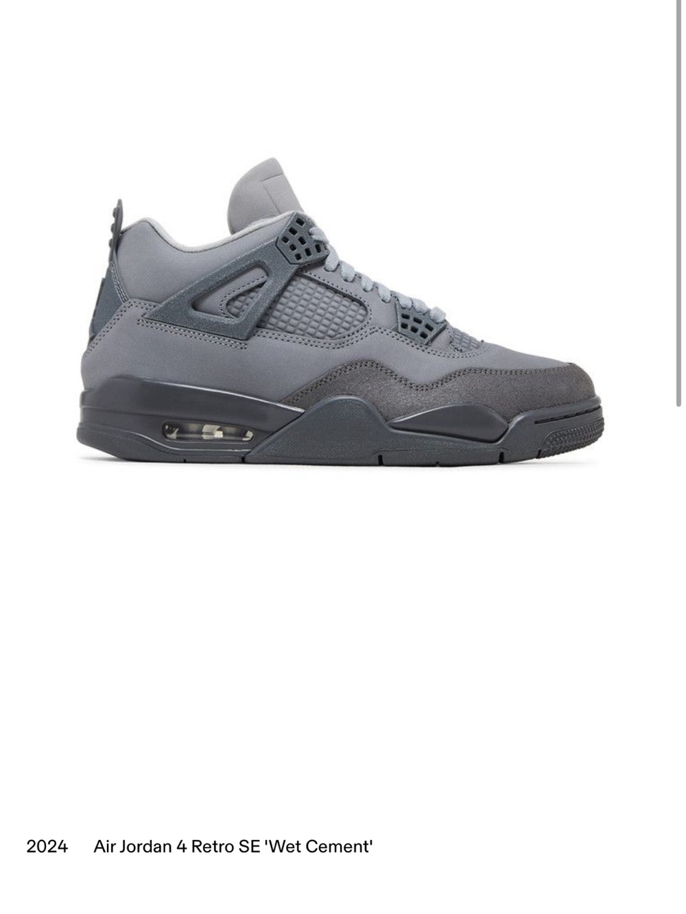 2024 Air Jordan 4 Retro “Wet Cement”